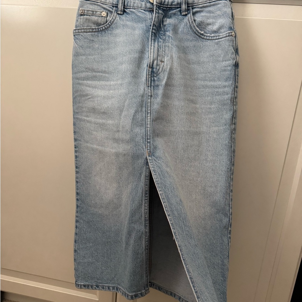Women's Light Blue Denim Skirt